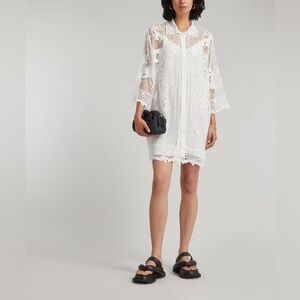 FARM Rio Tropical Wind Guipure Lace Shift Dress
